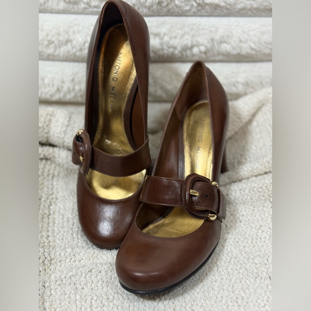 ANTONIO MELANI Chocolate Brown Heels